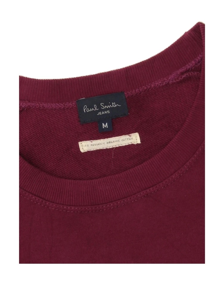 PAUL SMITH Hombres Gráfico Sudadera Jersey Mediano Borgoña Algodón DS88 Foto 3 de 3