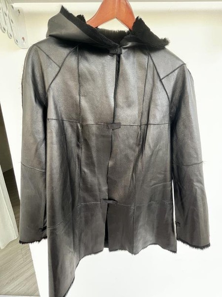 Women Jil Sander Coat Black Fur 36 / S / 44