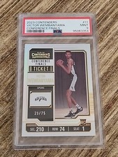 2023 Contenders Victor Wembanyama RC Rookie Conference Finals Ticket /75 PSA 9