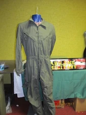 CVC COVERALLS OD GREEN FLIGHT TANKERS COVERALLS MENS USED REPAIRED SM MED