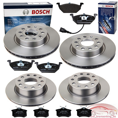VW Scirocco 137 BOSCH Bremsen Set VORNE Ø312mm HINTEN Ø253mm mit Klötze 