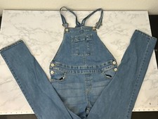 Therabouts Girls Overalls Coveralls Sz 14.5P Plus Blue Denim Jeans Buckle Y