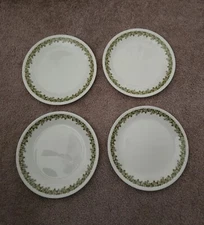 VTG Set of 4 Corelle Crazy Daisy Spring Blossom 8 1/2" Lunch Plates EUC