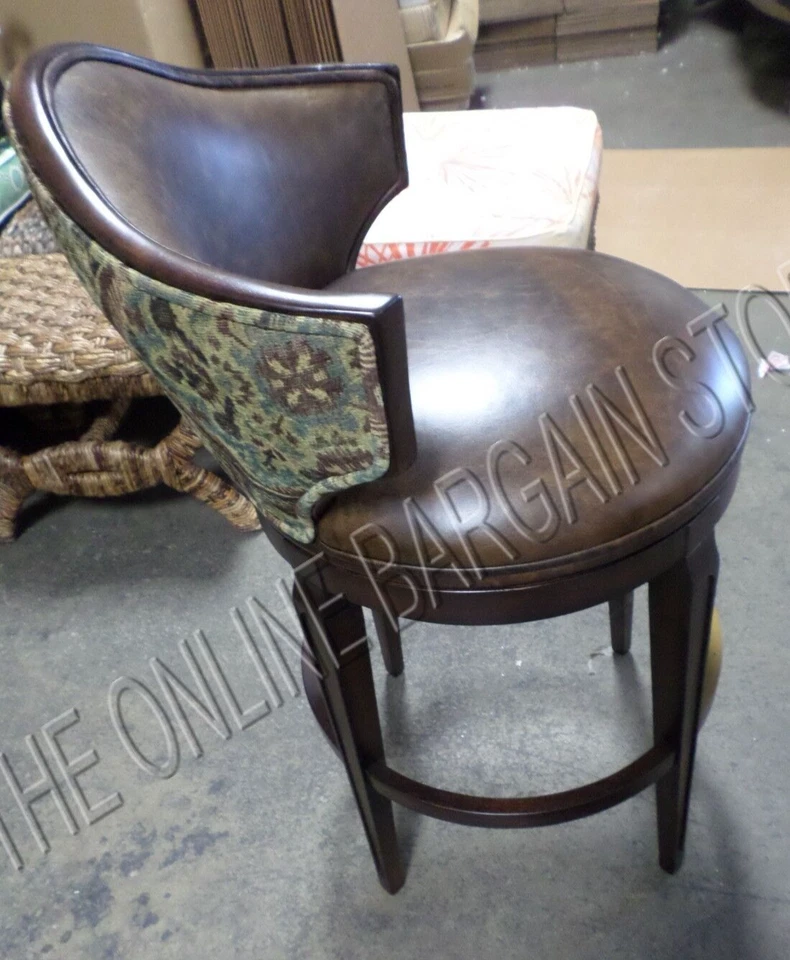1 Передняя дверь Nicholson низкий задний барный стул стойка бар кухонный табурет дерево кожа - Изображение 3 из 4