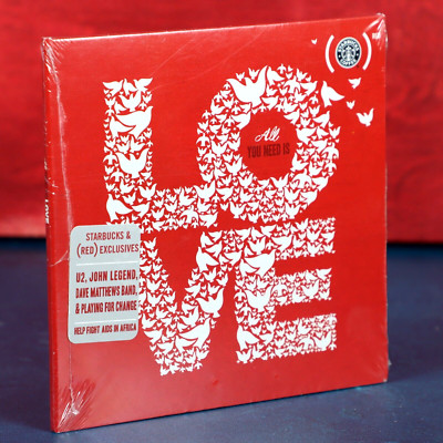 Starbucks All You Need Is Love CD Product Red Starcon U2 John Legend 2009 Sealed