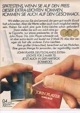John Player Special Werbeanzeige Werbung JPS Kingsize NG