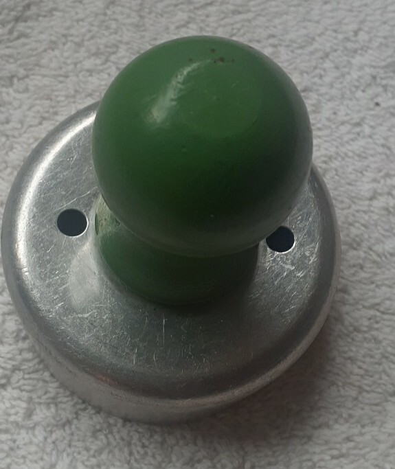 Biscuit Doughnut Cutter Aluminum Wood Handle Green Vintage eBay