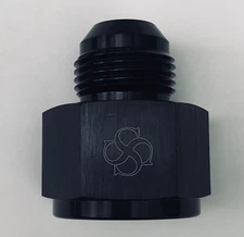 C29 -12AN Male To -10AN Female BLACK Coupler / Union W/ Internal Oring 12 To 10