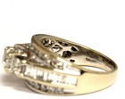 14k white gold 2.74ct round diamond engagement ring wedding band 8.9g ladies — photo 4