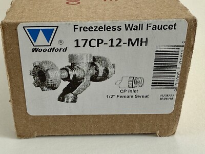 Woodford Model 17 Freezeless Wall Faucet 17CP-12-MH CP Inlet 1/2