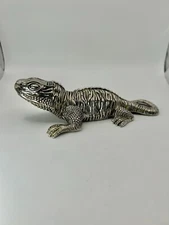Vintage Silver Plated Lizard Iguana 2 Way Handheld Bottle Opener Figurine