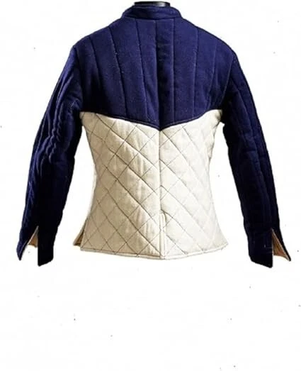 Nueva Chaqueta Medieval Manga Completa Gambesón Corte Ajustado Estilo Gambesón Foto 2 de 4