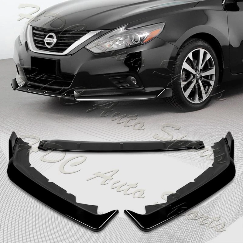 For 2016 2018 Nissan Altima 4DR Painted Black Front Bumper