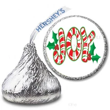 JOY Christmas Candy Cane Candy Favors Hershey Kiss Christmas Candy Wrappers