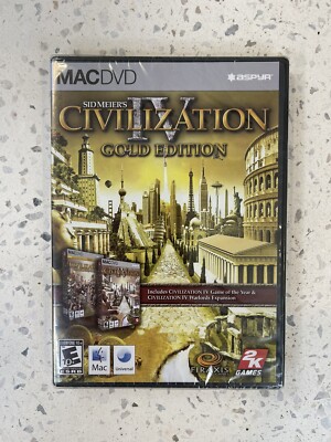 Sid Meier's Civilization IV Gold Edition 4 Mac DVD NEW FACTORY SEALED Apple Game
