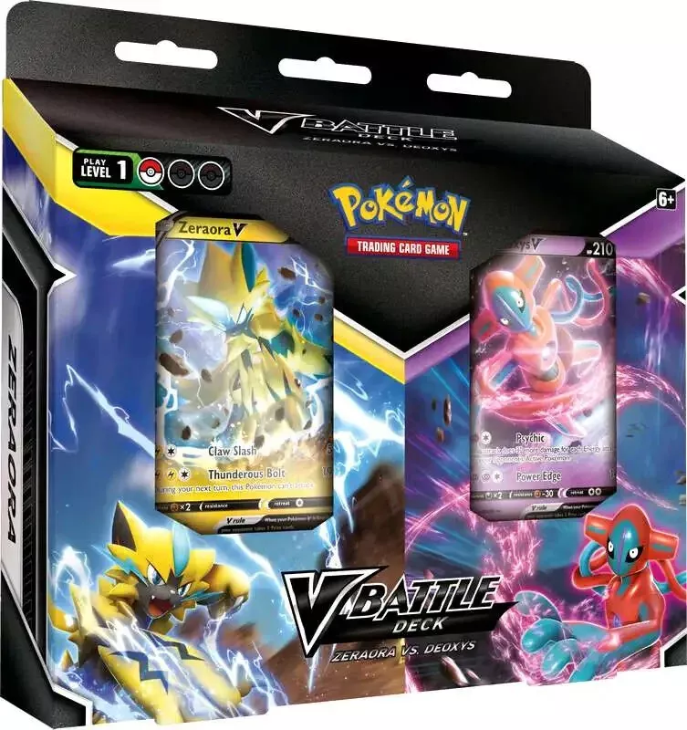 Pokemon Deoxys V or Zeraora V Battle Deck 6 Box Case