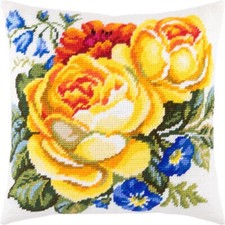 Needlepoint/Tapestry Pillow Cover DIY Kit ,,Favorite roses ,,