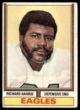 1974 Topps Richard Harris Football Card Philadelphia Eagles #216