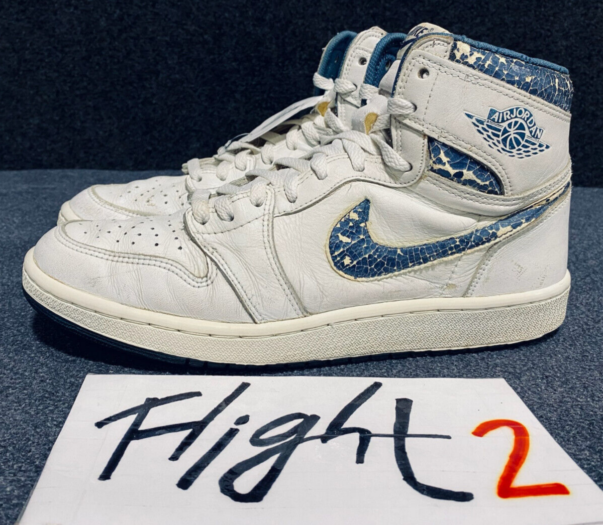 1985 Nike Air Michael Jordan I 1 OG Original METALLIC BLUE 1985 Nike Air Michael Jordan I 1 OG Original METALLIC BLUE