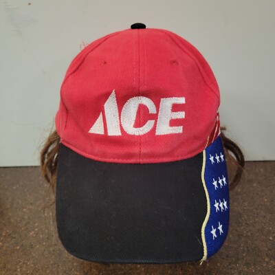 ATT Headwear Ace Hardware Baseball Cap Hat Red Embroidered Logo Adjustable