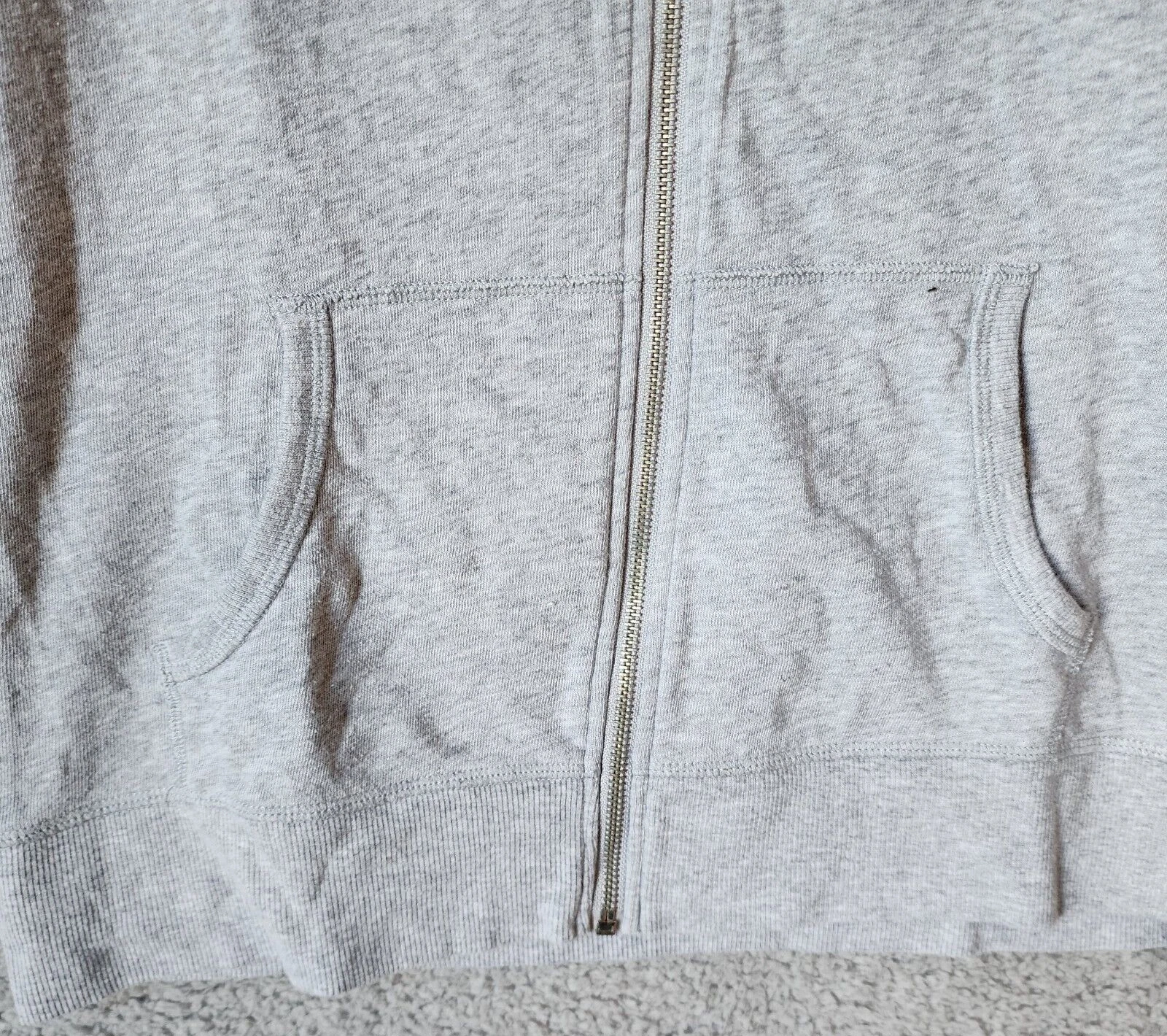 UNDERCOVER Victoria's Secret NYC Angels Felpa con cappuccio e zip da donna paillettes Bling Spellout Grigio L