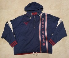 VTG 90s Gap Mens Pro Team 6-2 1/4 Zip Pullover Hooded Jacket Size XL