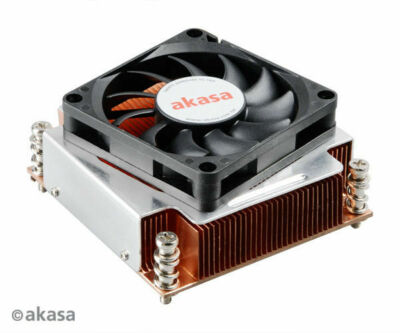 Akasa TDP 170W 2U LGA2066 CPU Cooling Fan (Square-Mounting) Copper Heat Sink
