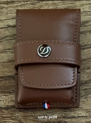 S.T. Dupont Brown Leather LeGrand & Line 2 Lighter Case Pouch