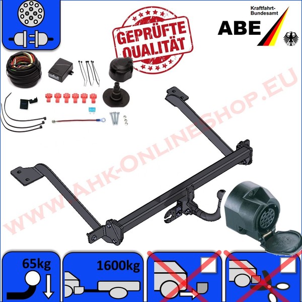 AHK + ES13 FüR Citroen Berlingo Typ:L2 Ab 2008 AnhäNgerkupplung Elektrosatz-image
