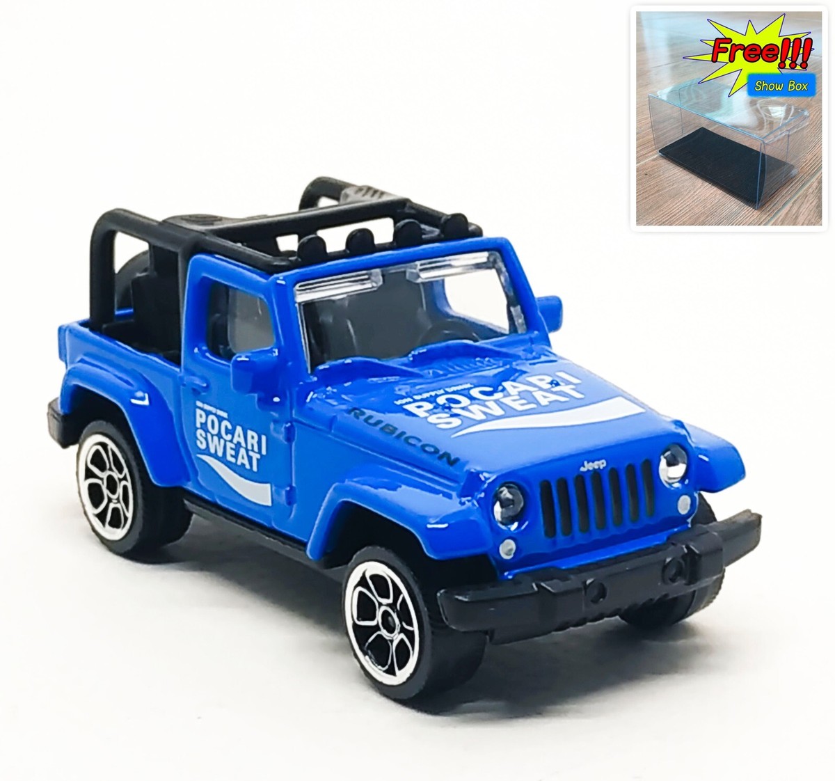 Majorette Jeep Wrangler Rubicon Park N Shop Pocari Sweat Blue 1:60