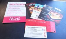 PALMS HOTEL CASINO LAS VEGAS SLOT CARDS JULY EVENTS ADVERTISING CARDS  MORE - U