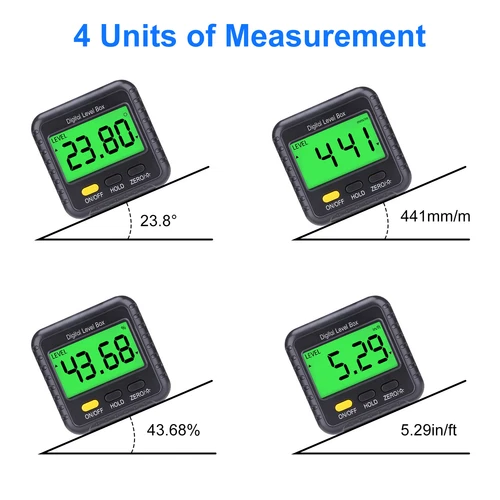 Magnetic Digital Level Box LCD Angle Finder Protractor Inclinometer Bevel Gauge - Picture 4 of 9