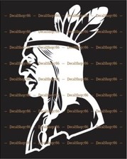Native American Indian Warrior - Car/SUV/Truck Vinyl Die-Cut Peel N' Stick Decal