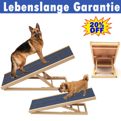 Neu Hunderampe Holz Einstellbar 70kg Rampe Haustierrampe Holzrampe  Rutschfest | eBay.de