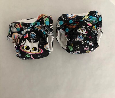 Dragons Fly 2-Pack Kanga Care Lil Joey Newborn All-In-One Cloth Diaper