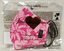 Victoria s Secret Pink Lace Flowers Fitted Face Mask Adjustable Reusable New