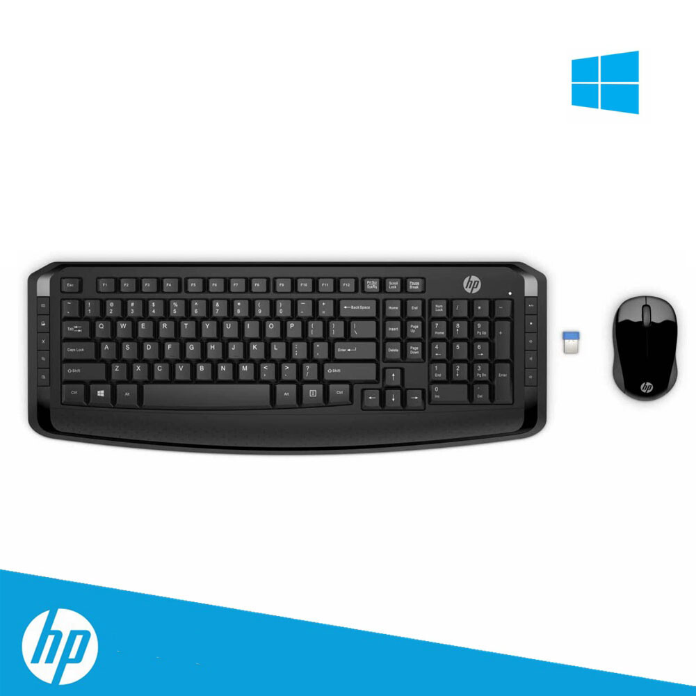 HP Wireless Keyboard and Mouse 300 Classic Desktop Combo Bundles