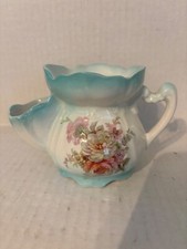 VTG. OLD FOLEY JAMES KENT LTD. STAFFORDSHIRE ENGLAND AQUA AND FLORAL SHAVING MUG