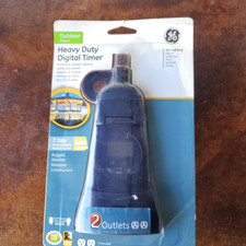 GE Indoor Outdoor Lighting Outlet Digital Timer Programmable New Sealed