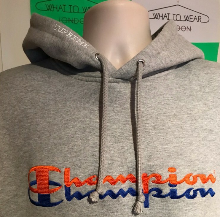 supreme x champion zip up hoodie