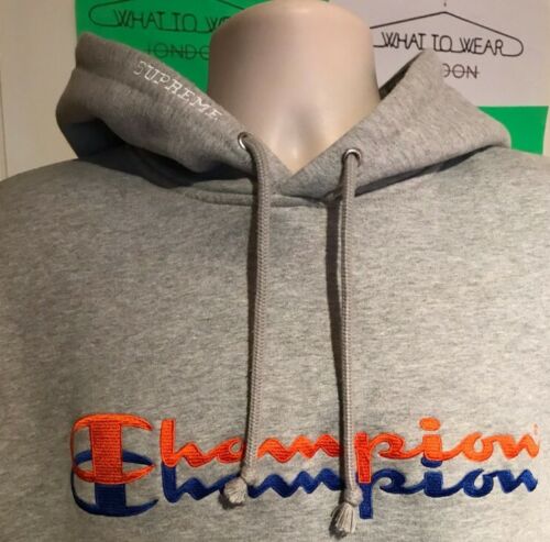 Supreme Champion Hooded Sweatshirt Hoodie SS18 Ash Gr… - Gem