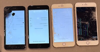 Lot of 4 As-is Apple iPhone 6+ A1522 - Space Grey/Gold
