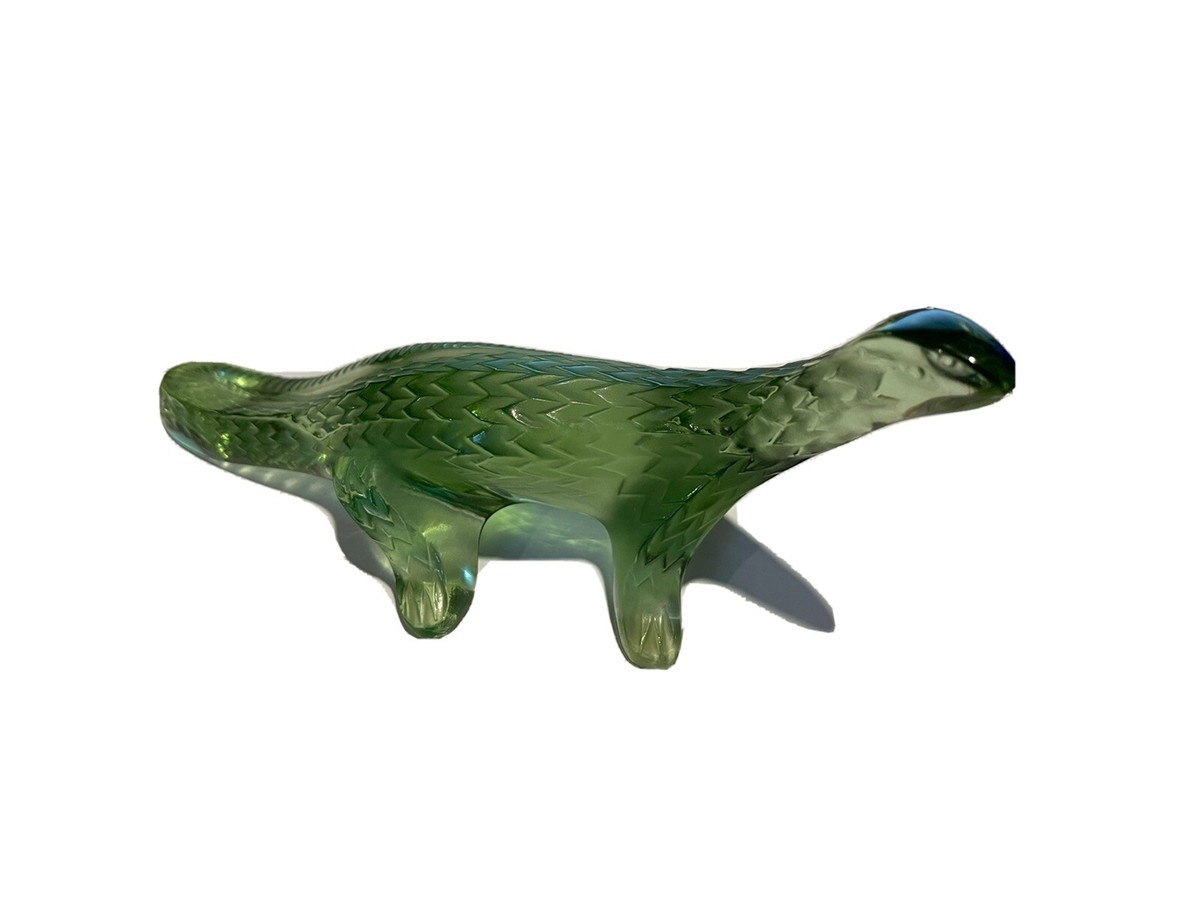LALIQUE France Green KOMODO DRAGON SALAMANDER LIZARD CHAMELEON