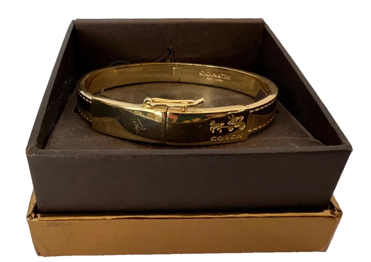 BRACCIALE COACH CAVALLO E CARROZZA PLACCATO ORO CON SCATOLA ORIGINALE