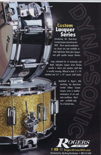 2019 small Print Ad of Rogers Dyna-Sonic Custom Lacquer Series Snare Drums