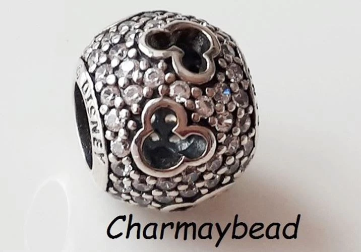 NEW ORIGINAL 100 PANDORA DISNEY Shadow of Mickey Charm 791442CZ