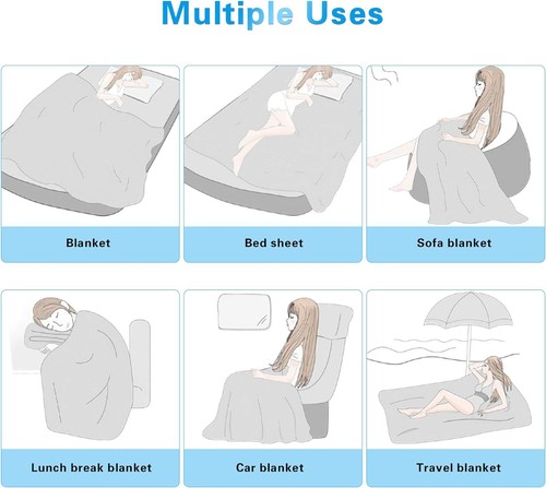 Best Cooling Blanket No Night Sweat Hot Sleepers Breathable Summer Bed Comforter - Picture 116 of 116