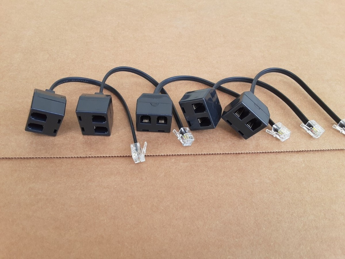 Pack Handset cord splitter 4P4C RJ22 RJ9 phone telephone ideal for  training! - Main Image