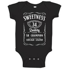 Walter Payton Sweetness 34 Jack Parody Chicago Football Baby One Piece