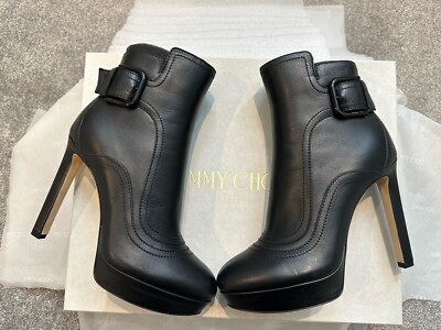 JIMMY CHOO 'Britney' 115 black Ankle Boots UK3 EU36 UK